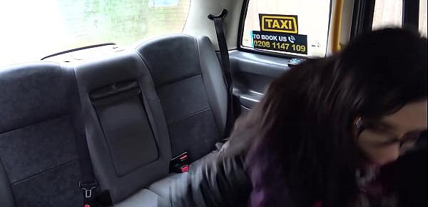  Ebony gets anal fuck in London fake taxi